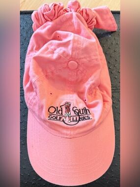 Woman’s Olde Town Golf Links Pink Ponytail Baseball Cap Hat 100% Cotton